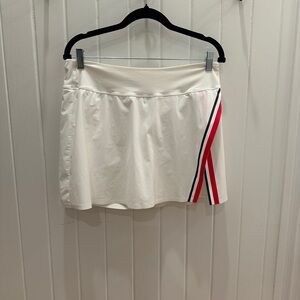 Wilson White Tennis Skort with Red and Blue Stripes
